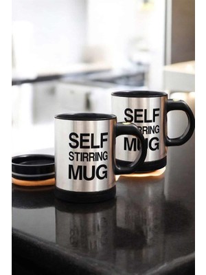 Sb Shopping Yazılı Mug Kupa Karıştırıcı Özelliği ve Paslanmaz Çelik