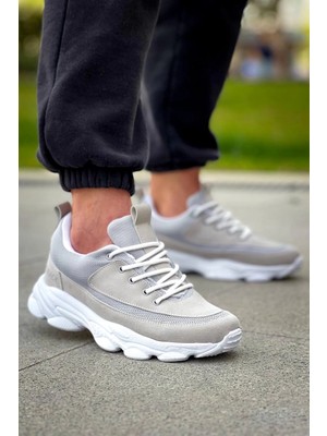 SHC4200 KB-707 Taş Süet Yüksek Taban Bağcıklı Günlük Erkek Ayakkabı