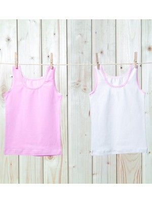 Blackspade Kız Çocuk Atlet 2li Paket 1297 - Pembe Beyaz