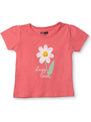 Hellobaby Hellobaby, Kız, Tshirt, Çiçek Baskılı, Bisiklet Yaka, Kısa Kol