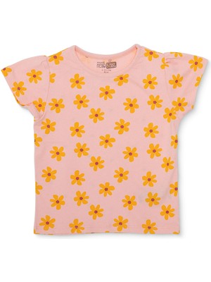 Hellobaby Hellobaby, Kız, Tshirt, Çiçek Baskılı, Bisiklet Yaka, Kısa Kol