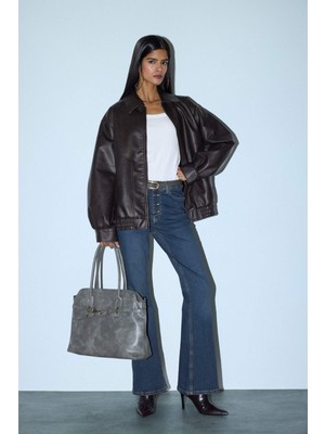 DeFacto Mia Flare Fit Jean Yıkamalı Pantolon F5536AX26SP