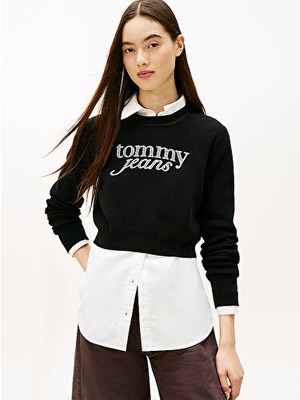 Tommy Hilfiger Tjw Chenille Logolu Crop Kazak