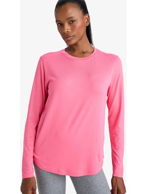 DeFacto Standart Fit Bisiklet Yaka Sporcu Uzun Kollu Tişört G3779AX25SP