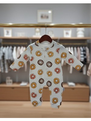 Kidzes Raporlu %100 Pamuklu Unisex Desenli Tulum