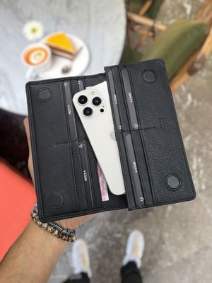 Visso 902  Deri El Geçmeli Kordonlu Kişiye Özel Telefon Hazneli Erkek Kadın Cüzdan El Çantası