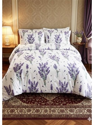 More Home  Çift Kişilik Yorgan Kılıfı + Yastık Kılıfı  (Çarşafsız) Lavanta