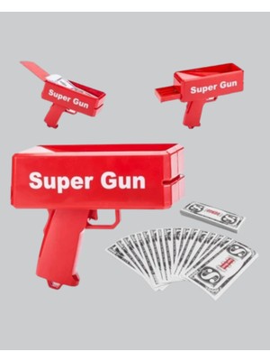 SARVONA Super Money Gun Para Saçma Tabancası Yüksek Atış Güçlü Kırmızı Model