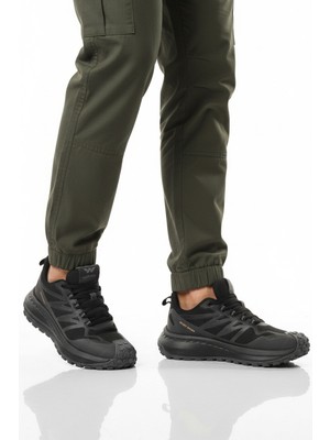 Walkway Siyah Kaymaz Bağcıklı Esnek Erkek Spor Ayakkabı Osiria 2035 M