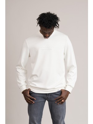 FBI Slimfit Modal Kumaş Baharlık Sıfır Yaka Likralı Sweatshirt