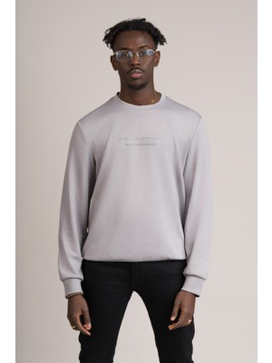 FBI Slimfit Modal Kumaş Baharlık Sıfır Yaka Likralı Sweatshirt