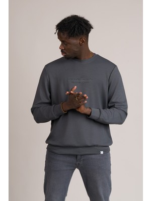 FBI Slimfit Modal Kumaş Baharlık Sıfır Yaka Likralı Sweatshirt