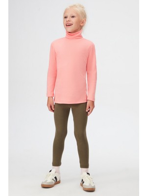 Somon Basic Kışlık Tam Balıkçı Yaka Uzun Kollu Kız Çocuk Tişört