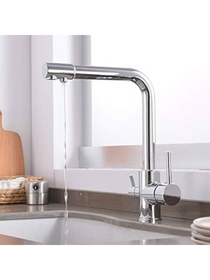 Lavella Mira  Su Arıtma Çıkışlı 3 Çıkışlı Dual Flow Evye Mutfak Bataryası