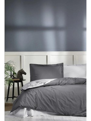 Pazarcan Özdilek Çift Kişilik Ranforce Nevresim Takımı Colourist Gümüş Antrasit