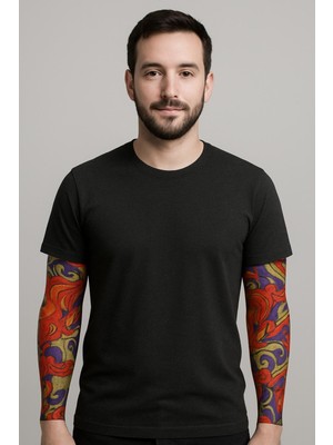 Pazarcan Çorap Dövme Giyilebilir Kol Bacak Dövmesi Likralı 2 Adet Model 4