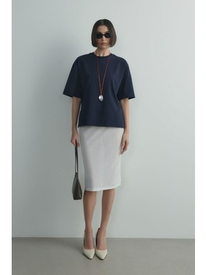 Suud Collection Lacivert Nox Oversize Tişört