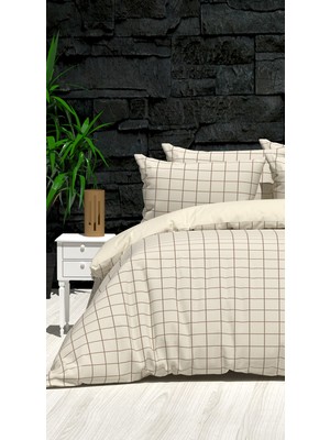 Tek Kişilik Kareli Nevresim Seti, Özel Renkli Nevresim Seti Yastık Kılıfı + Yorgan Kılıfı 155X215