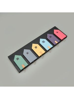 Evidea Deco House Duvar Askısı - Renkli - 40X12 cm