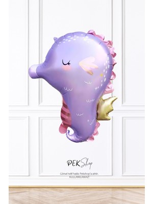 Pekshop Mor Deniz Atı Folyo Balon