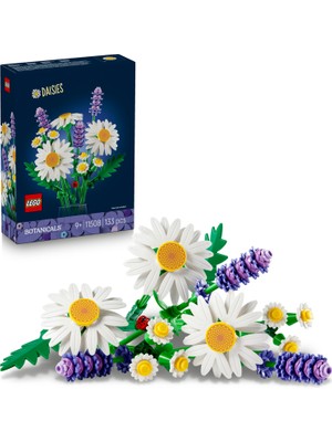 LEGO® Botanicals Papatyalar 11508 - 9 Yas ve Üzeri Çocuklar için 3 Büyük Papatya Içeren Yaratici Oyuncak Yapim Seti (133 Parça)
