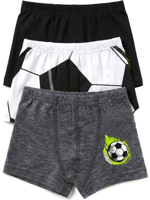 Öts Erkek Çocuk Boxer 3'lü Baskılı (%96 Pamuk - %4 Elastan)
