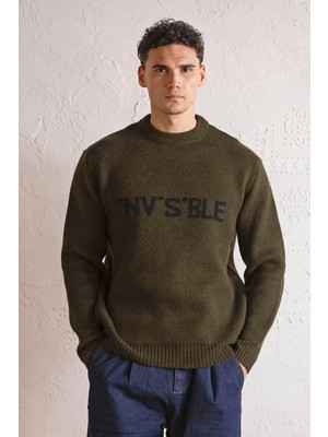 gmg firenze Bisiklet Yaka INVISIBLE Tasarımlı Erkek Kazak