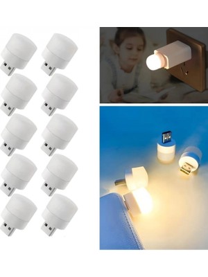 Marsilyan USB Mini Top LED 10’lu Aydınlatma Seti – Sıcak Renkli Gece Lambası, Enerji Tasarruflu Mikro LED Işıklar (4887)