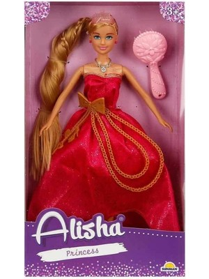 0835 Nessiworld-Rst-Sıs-Mnk Prenses Uzun Saçlı Aksesuarlı Bebek Set 29 cm 3renk