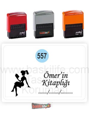 Baskı Life  Kaşe  Kitap Mührü Kitap Damgası Kişiye Özel Kaşe 557