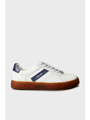 Calvin Klein Logolu Deri Bağcıklı Sneaker Ayakkabı YM0YM014480GI Erkek Ayakkabı YM0YM01448 0gı