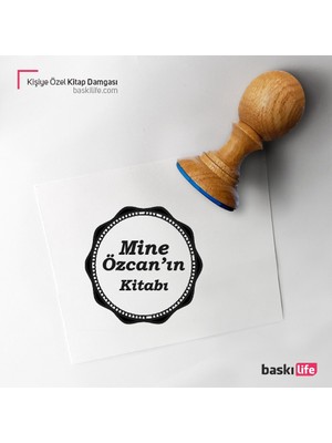Baskı Life Kişiye Özel Kitap Damgası Kitap Mührü Kaşe Kitap Mühür Özel Damga 35