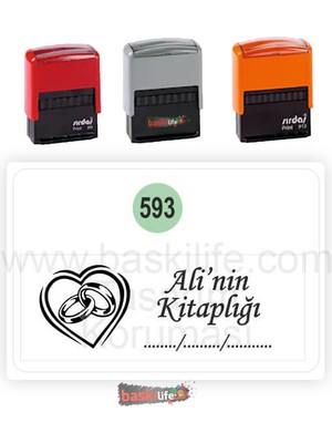 Baskı Life  Kaşe  Kitap Mührü Kitap Damgası Kişiye Özel Kaşe 593