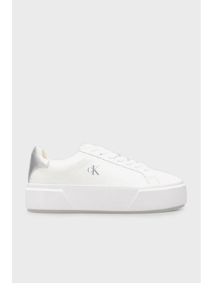 Calvin Klein Logolu Deri Kalın Taban Sneaker Ayakkabı YW0YW019290LC Bayan Ayakkabı YW0YW01929 0lc