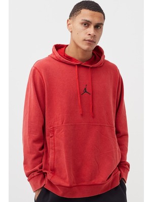 Nike Jordan Dri Fit Men's Fleece Pullover Hoodie Erkek Kapüşonlu Sweatshirt Kırmızı