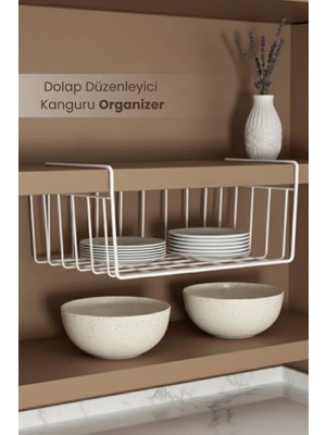Orvila Dolap Düzenleyici Kanguru Organizer - Asılabilir Havlupan Düzenleyici Banyo Mutfak Düzenleyici
