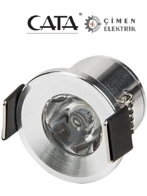 VeraGlobe Buğz Cata Ct 5270 1 W Yıldız LED Spot Satin Kasa 3200K Gün Işığı