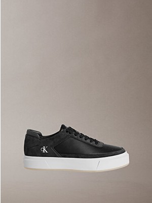 Calvin Klein Erkek Basket Cupsole Deri Detaylı Sneaker
