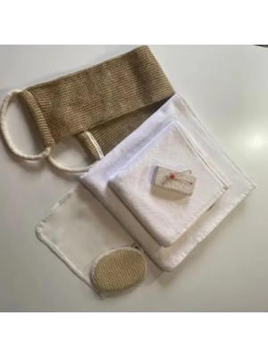 Yg %100 Keten 6'lı Banyo Hamam Seti