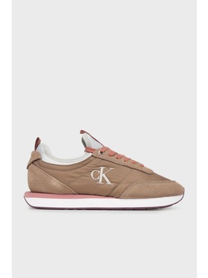 Calvin Klein Logolu Süet Detaylı Sneaker Ayakkabı YW0YW020600F9 Bayan Ayakkabı YW0YW02060 0f9