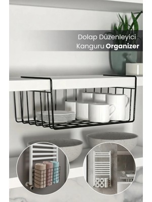 Orvila Dolap Düzenleyici Kanguru Organizer - Asılabilir Havlupan Düzenleyici Banyo Mutfak Düzenleyici