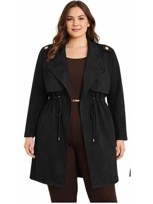 Zer Otantik Modern Kesim Astarsız Süet Kaban Siyah