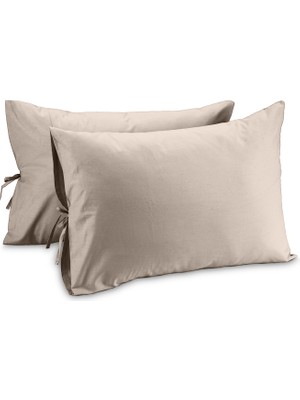 Sabia Soft Touch %100 Pamuk 50X70 cm Bağcıklı Yastık Kılıfı Seti