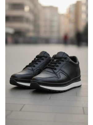 Lugmo Hakiki Deri Ayakkabı Hafif Taban Içi Dışı Deri Siyah