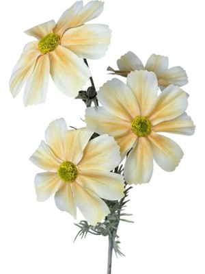 Nettenevime Yapay Çiçek Kavuniçi Papatya 4çiçekli Uzun Dal 63CM Gerçeksi Doku