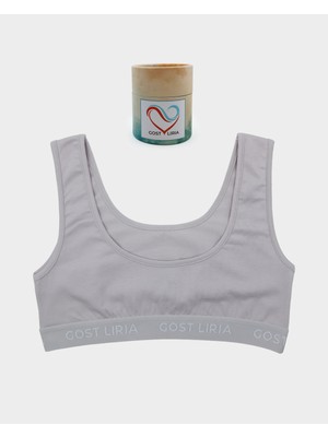 GOST LİRİA - Stone Grey Spor Bralet Taş Gri