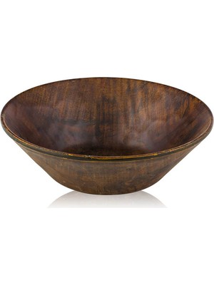 Tria Hibrit Ahşap Rölyefli Kase 6 Adet 15 cm Kestane Desenli