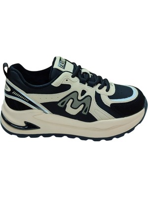 Hugo Viana BDLZ2002 Kadın Siyah-Bej (36-40) Günlük Spor Ayakkabı