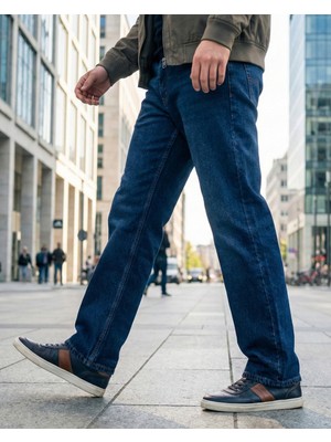 Rafaelli Gentleman Erkek Baggy Fit Geniş Paça Denim Kot Pantolon