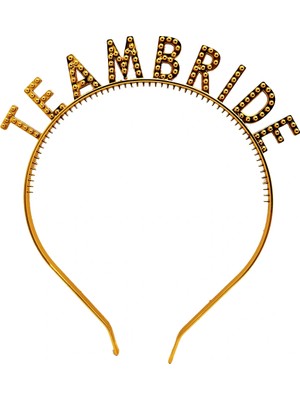 HypAirs Altın Renk Team Bride Taç – Gelin ve Nedime Tacı